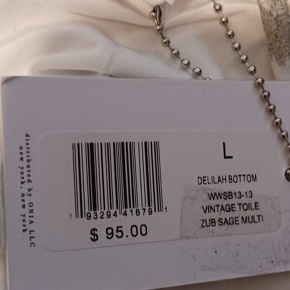 NEW WeWoreWhat Delilah Vintage Toile‎ Print Scoop Bikini Swim Bottom in Sage, L - Picture 11 of 13